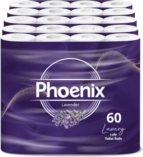 60 Phoenix Soft Supreme Luxury Toilet Rolls Bulk Buy   Quilted White 3 Ply Toilet Paper   Pack of 60 Toilet Tissue   tastydaily